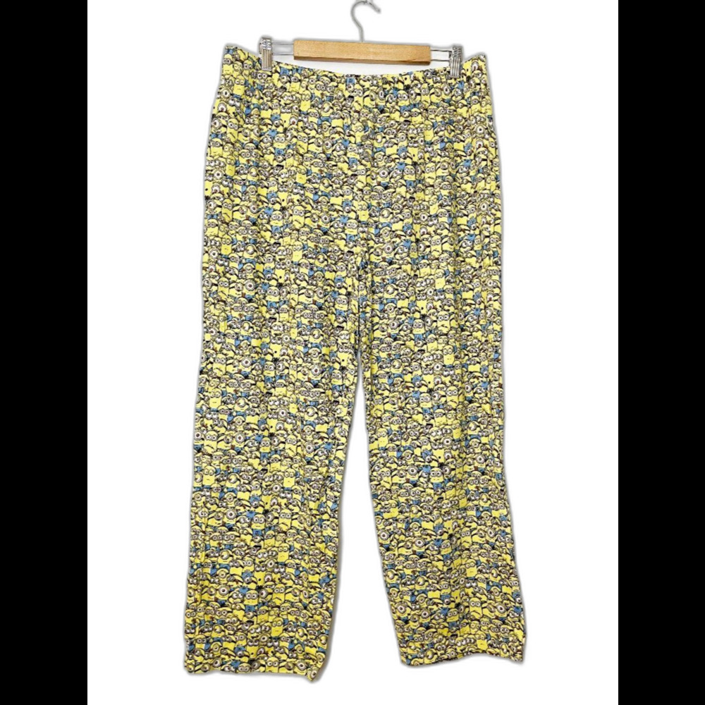 Despicable Me Minions Pajama Pants XL Yellow Cartoon Lounge Sleep Pants